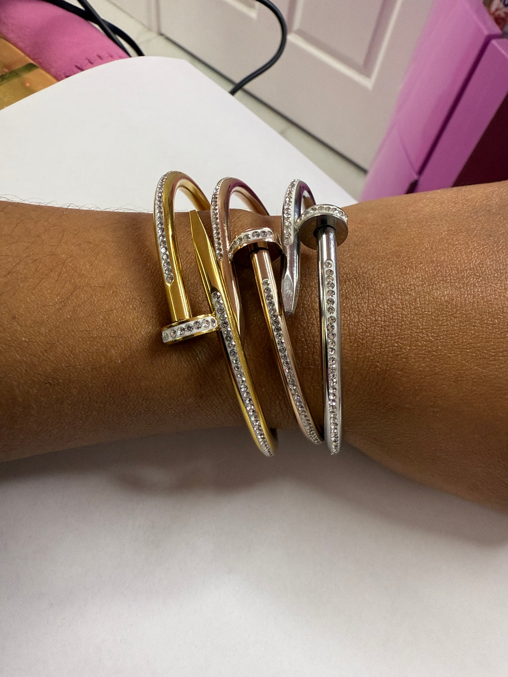 Nail Bangle Bracelet