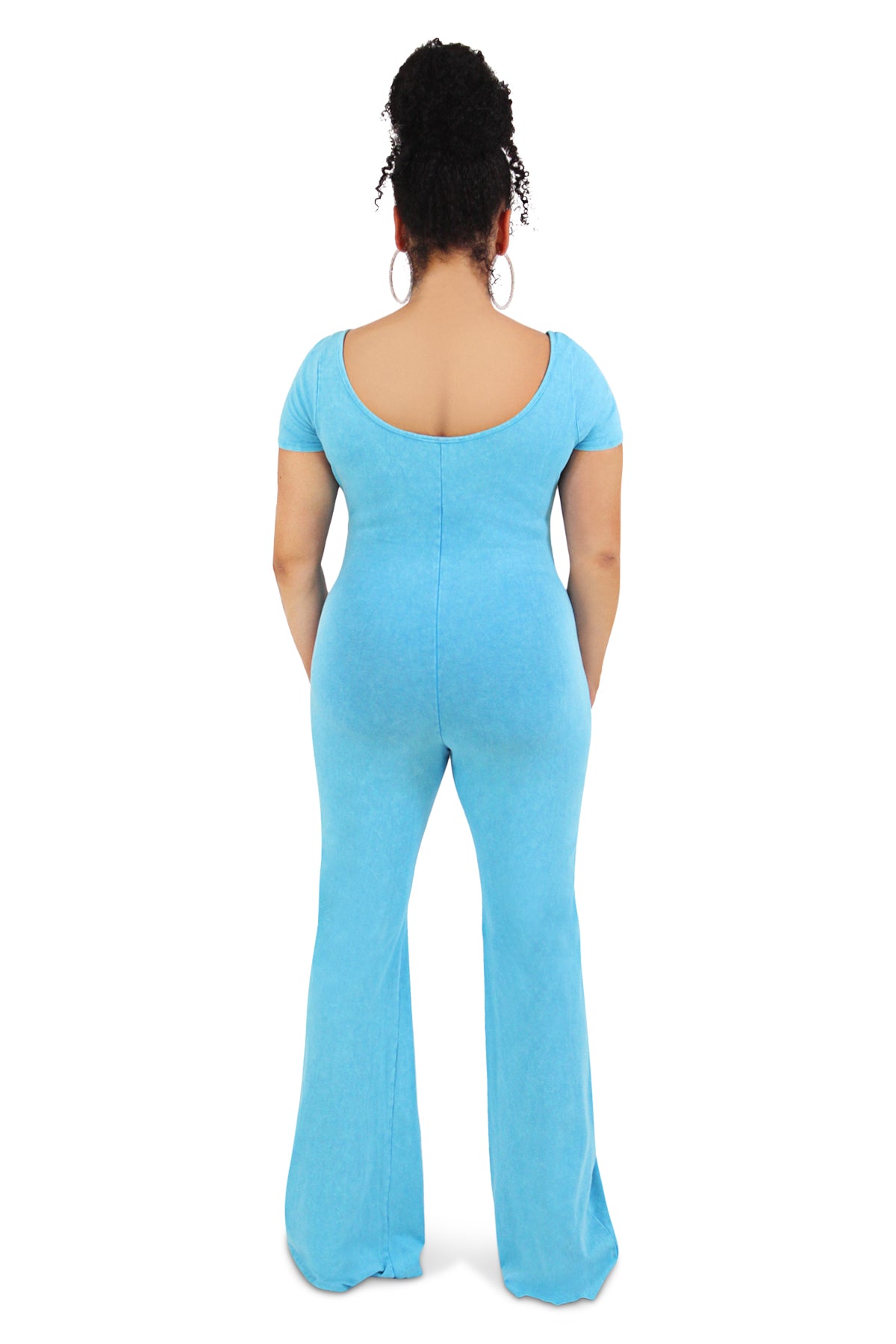 Ella Blue Mineral Wash Jumpsuit