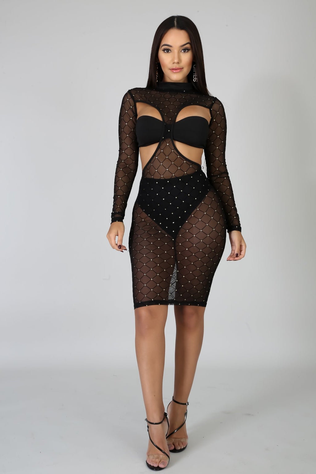 Meek Black Mesh Dress