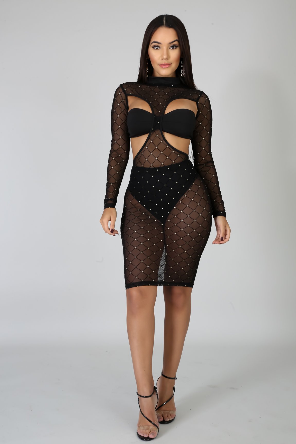 Meek Black Mesh Dress