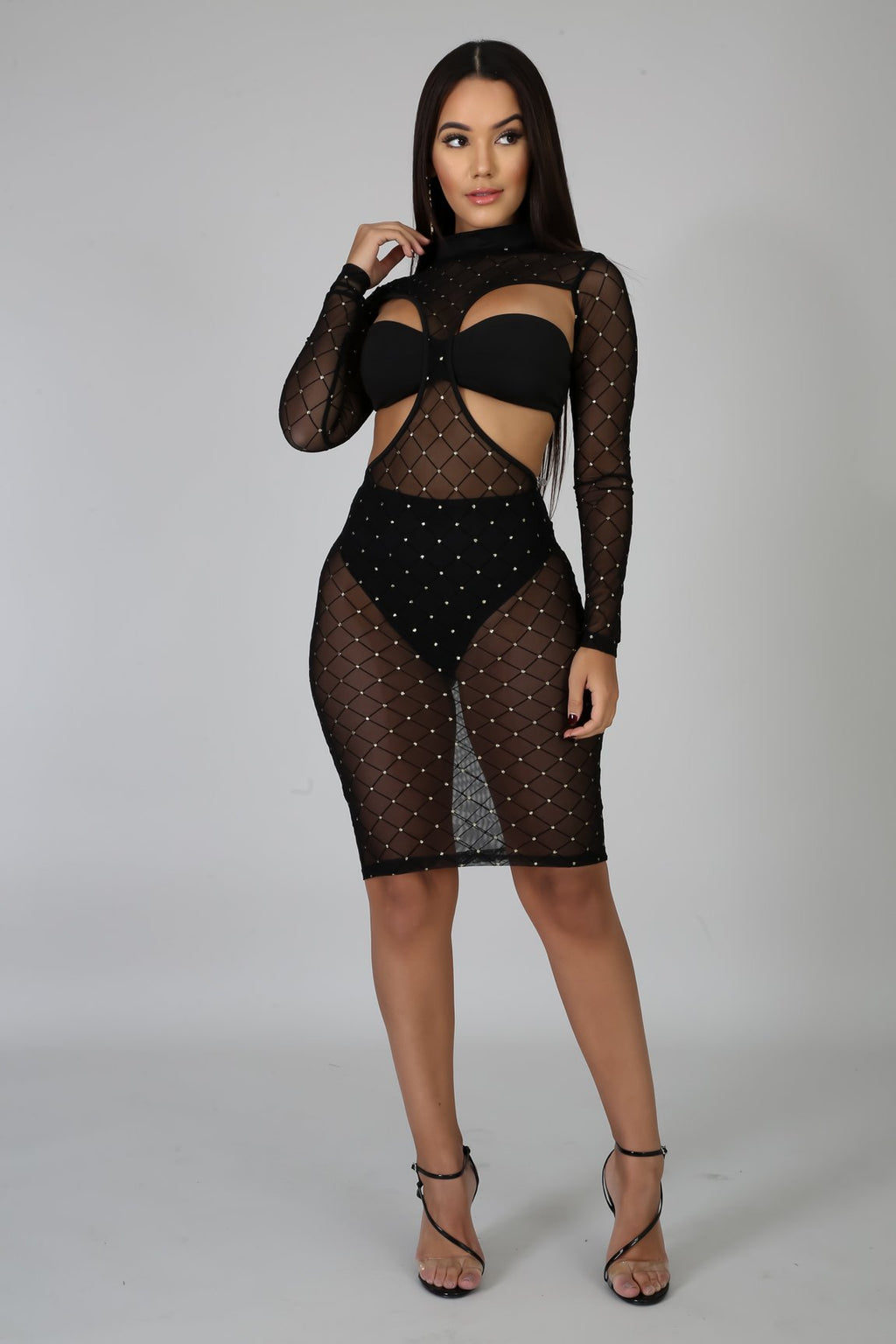 Meek Black Mesh Dress